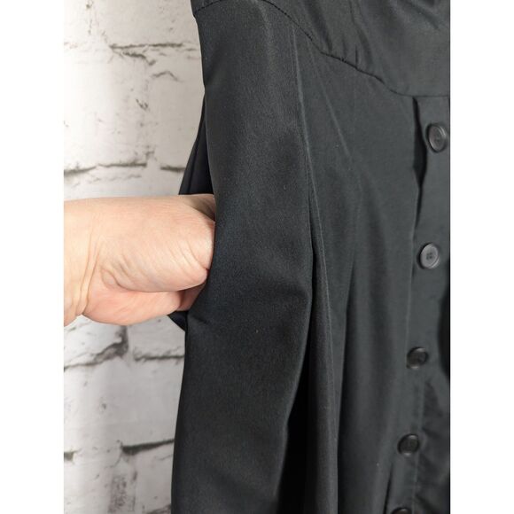 AEL AmyEnjoyLife Fit & Flare Midi Dress Coquette Feminine Retro Pinup Pockets LG - Picture 4 of 7